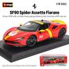 Ббураго 1:18 Ferrari SF90 STRADALE ASSETTO FIORANO №50 гоночная модель симулятор модель автомобиля сплав автомобиль игрушка коллекция