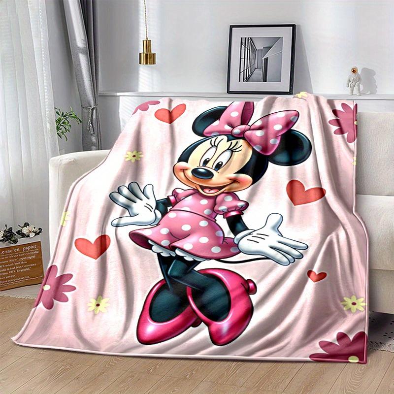 1pc, Cute Minnie Mouse Blanket, Seasonal Universal, Home Decor, Soft Flannel Throw Blanket, Versatile & Cozy for Bedroom, Living Room, Travel, Camping