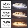 3MM Ultra Thin COB LED Strip 5V Colorful Dimmable 3000K 4000K 6000K High Density Flexible Light 400LEDs for DIY Home Decor Lamp