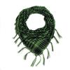 Silk Houndstooth Tactical Desert Scarf with Tassels for Outdoor Use