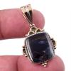 Natural Pietersite Gemstone 925 Solid Sterling Silver TwoTone Pendant 1.50" D6V03