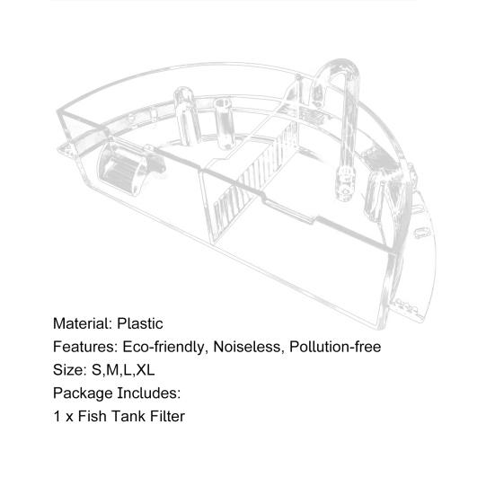 Fish Tank Filter Small Waterfall Circulating Purify Water Mute Water Circulation Purifier Aquarium Box Filter Aquarium Supplies