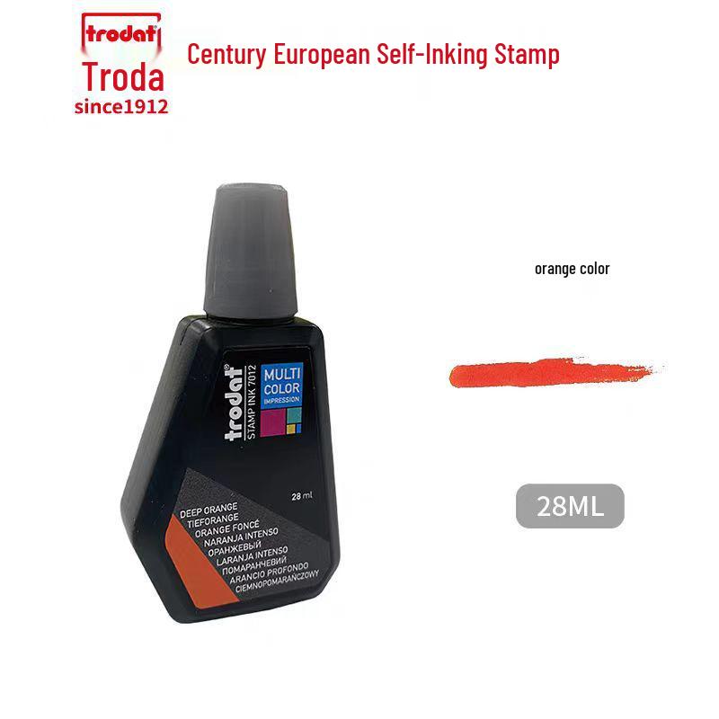 Trodat 7011 Quick-Dry Red & Black Self-Inking Stamp Ink for Official Seals
