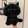 Мультяшная плюшевая игрушка черный кот, имитация, плюшевая кукла кошка, реалистичная, мягкая, чучело, кукла, кавайный, подарок на день рождения