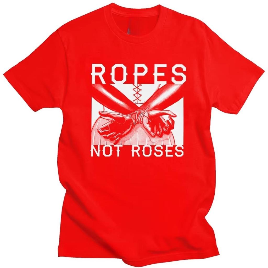 2026 Новая унисекс футболка Ropes Not Roses Clench Shibari Уличная одежда Унисекс хлопковая футболка Подчиненная рабская игра