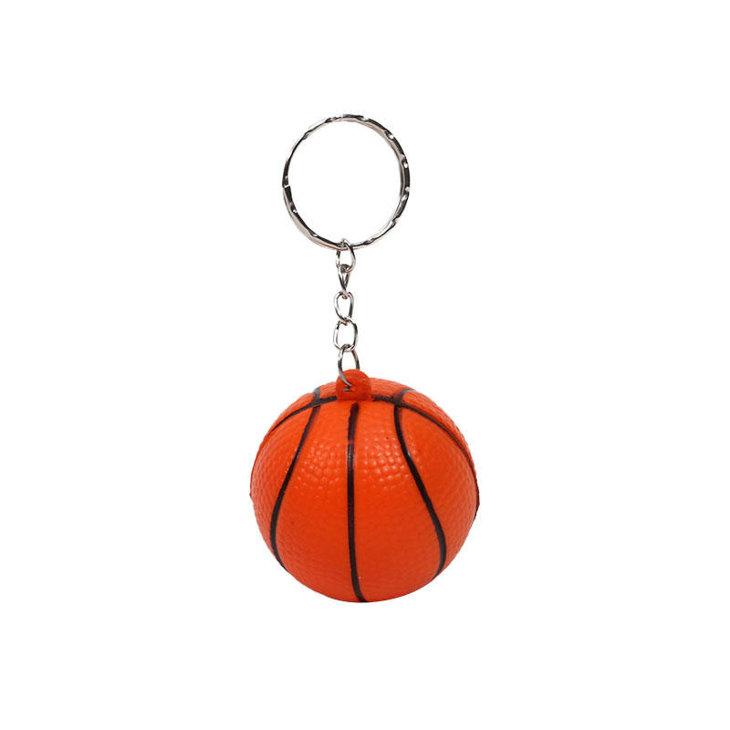 Creative Cartoon Sports PU Ball Keychain Simulated Mini Ball Keyring Pendant Boyfriend Gift Souvenir Novelty Toy Ornament Rugby Baseball Basketball