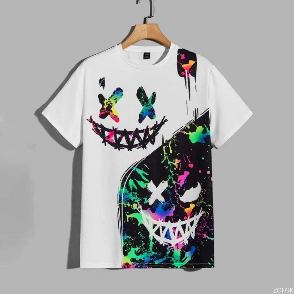 Street Fashion T-Shirt For Kids Short Sleeve Hip Hop Print Tee Shirt Boys T Shirt Pullover Girl Clothing