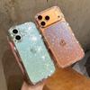 Роскошный Блестящий Силиконовый Прозрачный Чехол Для iPhone 17 Air 16 15 14 Plus 13 11 12 Pro Max Прозрачный Мягкий ТПУ Чехол Funda