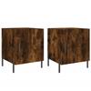 VidaXL Tables de chevet 2 pcs chêne fumé 40x40x50 cm bois d'ingénierie 827591