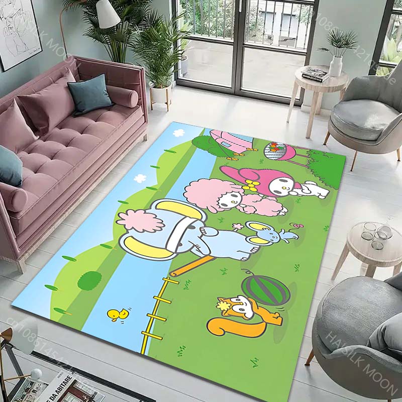15 Размеров Японский Ковер My Melody для Гостиной Детской Спальни Коврик Под Диван Придверный Коврик Напольный Ковер Домашний Декор Противоскользящий Коврик