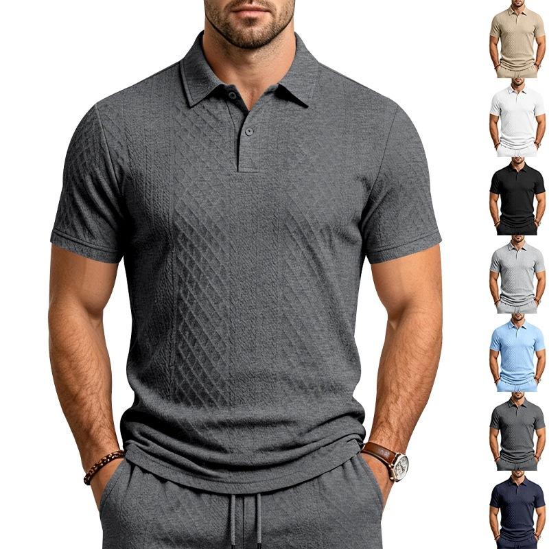 Men Summer Loose Casual Short Sleeve Polo Shirt