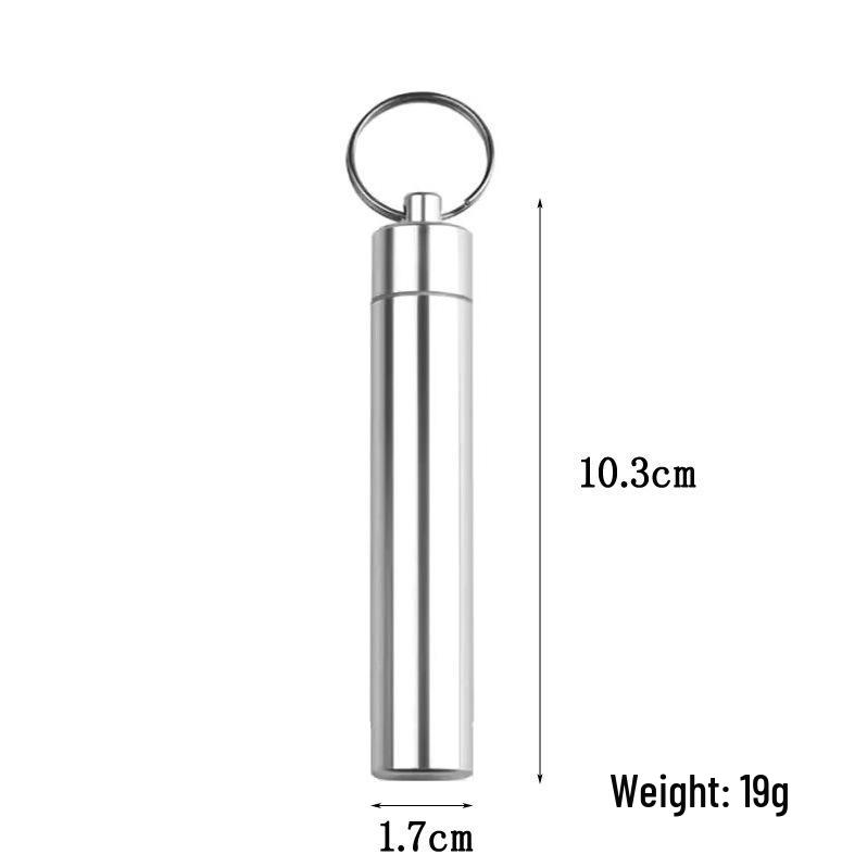 Portable 304 Stainless Steel Toothpick Set with Storage Tube for Oral Care