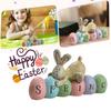 Cute Rabbit Sculpture Figures Easter Spring Bunny Tabletop Home Ornaments Decor Resin Ornament G7T8