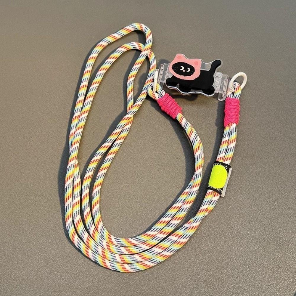 Cat Dog Mobile Phone Lanyard Shoulder Carrying Phone Back Clip Holder Hanging Ornament