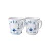 Импортная королевская копенгагенская синяя рифленая простая парная кружка S 280 мл свадебный подарок 1017171 [Обычный продукт]
