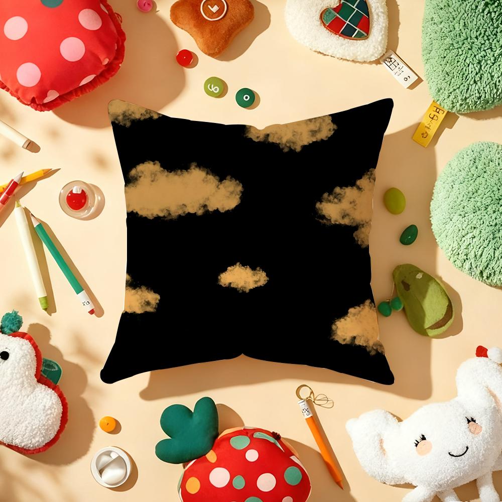 Fashion Clouds Cushion Cover Soft Short Plush DoubleSided Printing Home Decor Machine Washable Pillow Case Gift