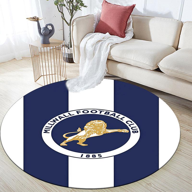 Millwall pattern round rug,Carpet Rug for Living Room Bedroom Playroom ,Non-slip Floor Mat,Holiday Gifts and Birthday Gifts.