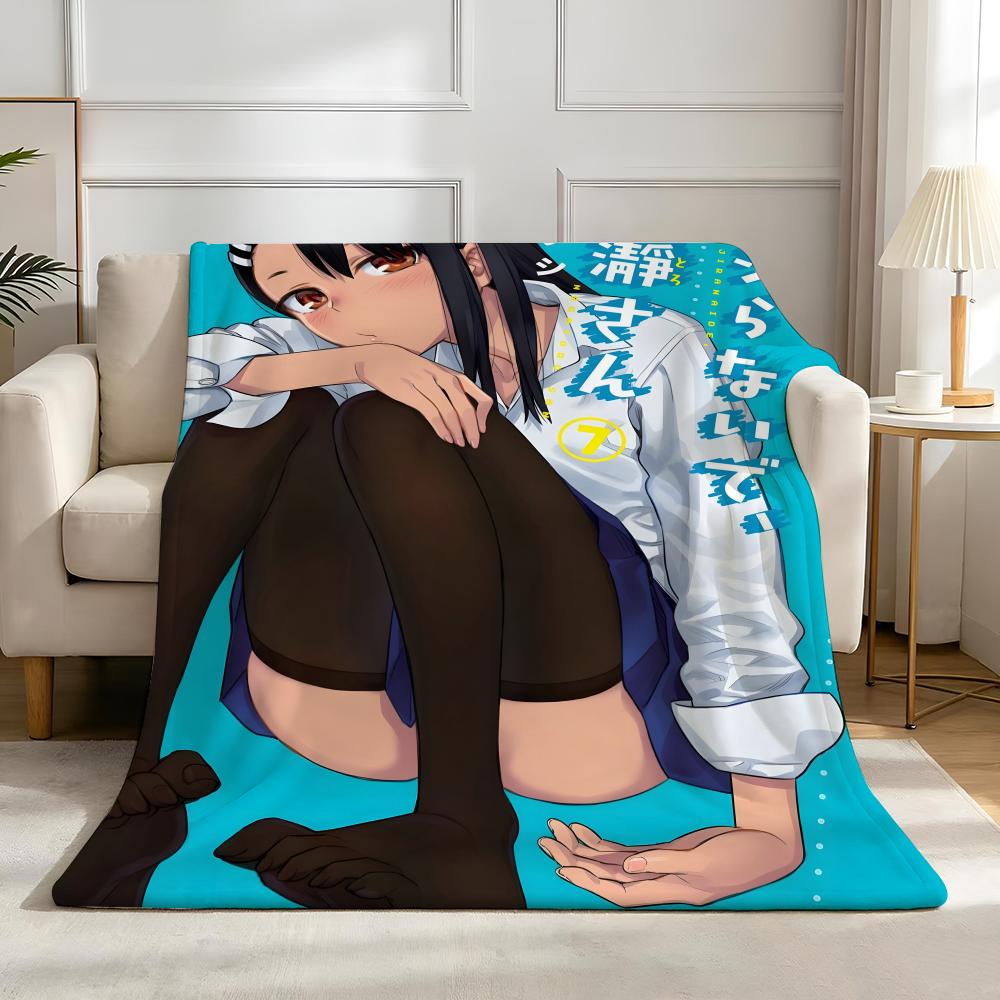 Аниме N-Nagatoro S-San Бросок Высокоплотное Короткое Плюшевое Одеяло Мягкое Приятное для Кожи для Дивана Дремоты Кондиционируемой Комнаты