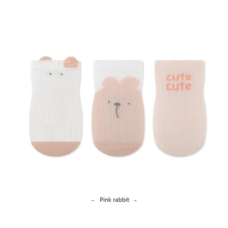 3 пары детских противоскользящих носков Летние тонкие сетчатые детские нескользящие носки Дышащие противоскользящие носки для детей