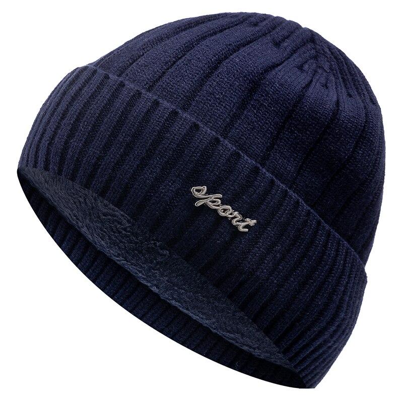 Новая зимняя шапка унисекс с добавлением флиса, теплая шапка, прямой дизайн, мягкая шапка-бини для мужчин и женщин, утепленная шапка для лыжного спорта, вязаная шапка