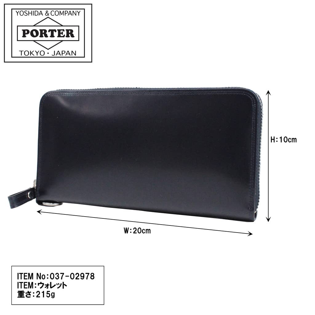 Porter COUNTER замшевый длинный кошелек [Porter] мужской 037-02978 черный/10