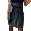Очаровательная мини-юбка-карандаш с завышенной талией, из искусственной кожи, стрейч, для работы, не скатывается, женская, на каждый день