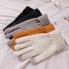 Winter Knit Gloves Plus Thick Fleece Lined Warm Cycling Gloves For Outdoor