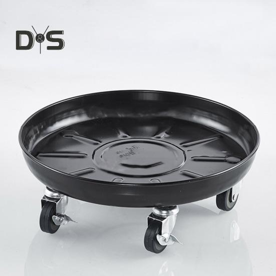 Metal Plant Caddy with Wheels Heavy Duty 360-degree Rolling Plant Dolly Stand Round Wheeled Planter Roller Base for Potted Tree Flower