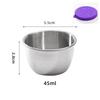 304 Stainless Steel Mini Sauce Cup with Sealed Silicone Lid for Outdoor Salad Dipping