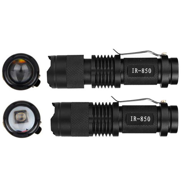 IR Lamp 850nm 5W Zoom Infrared Light Flashlight Hunting Torch Lamp Night Vision