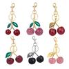 3D брелок с красной вишней, летние фрукты, вишни, кулон, брелок для женской сумки, аксессуары, подарок