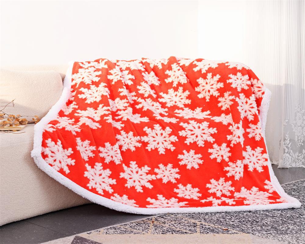 Двухслойное теплое фланелевое жаккардовое одеяло для зимы