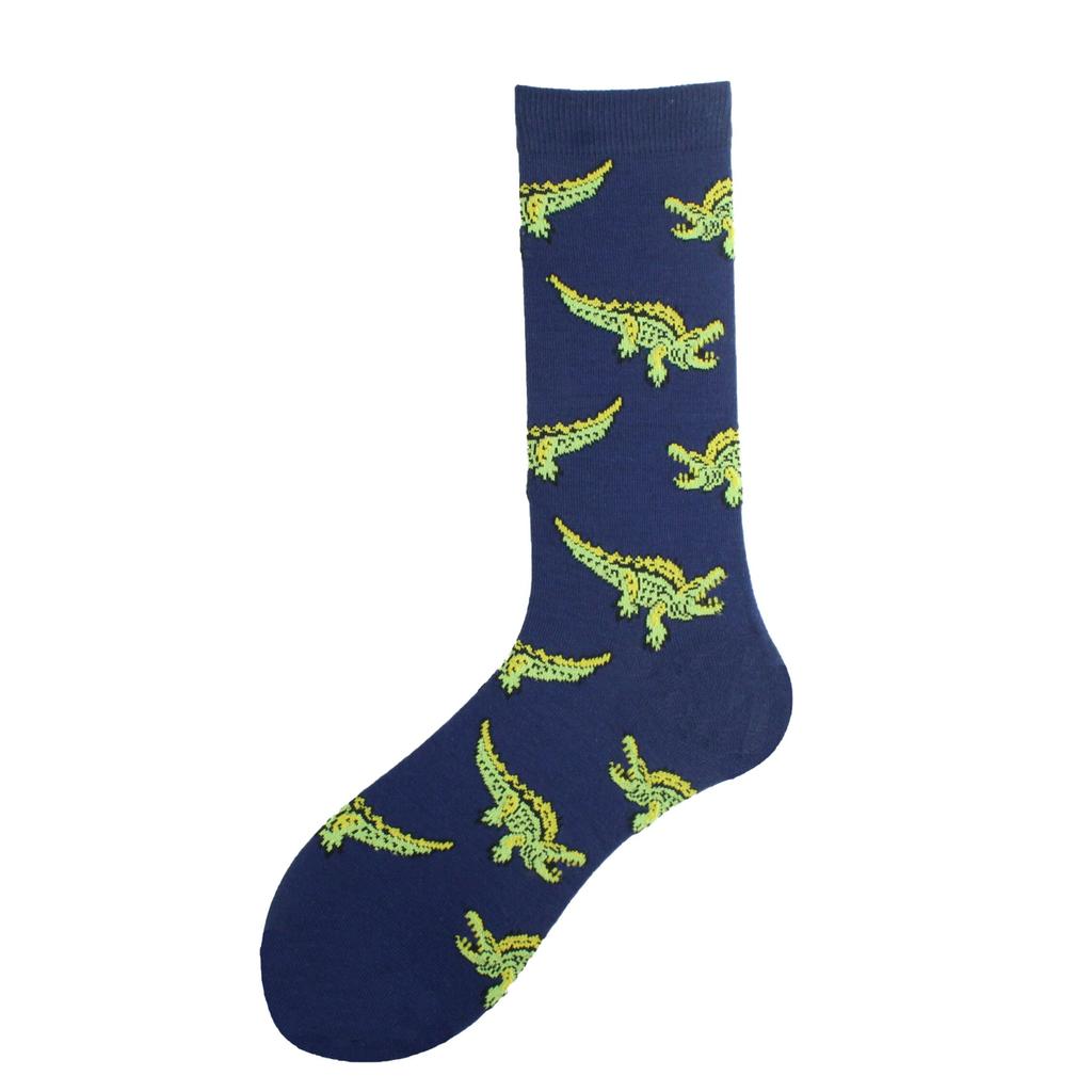 Animal Funny Socks Men Divertidos Happy Aliens Dinosaur Pug Panda Flamingo Cactus Sokken Unisex Novelty Skateboard Crazy Meias