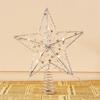 Glitter LED Christmas Tree Topper Star Gold/Silver Xmas Tree Ornaments  Shopping Mall