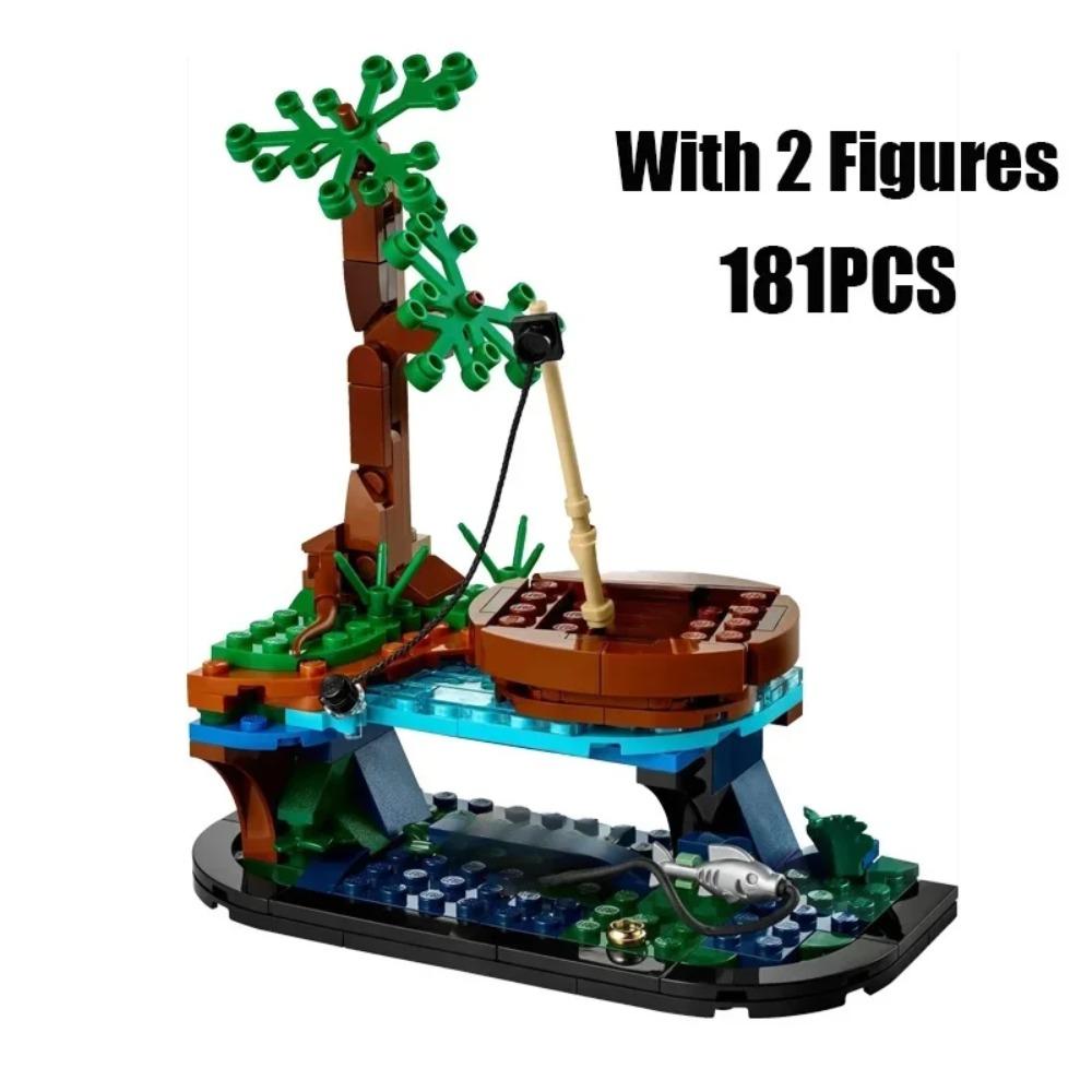 Новый MOC Рыболовная хижина Модель Строительные блоки Украшение для Детей Мальчиков и Девочек Праздничный Подарок