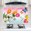 Oil-proof Kitchen Wall Sticker Flower Vegetable Fruit Dolphin Self-adhesive Waterproof Heat Resistant Bathroom Kitchen Wall Art Decal Decoration