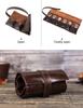 Oil Wax Cowhide Six-Watch Tie-Up Leather Travel Pouch