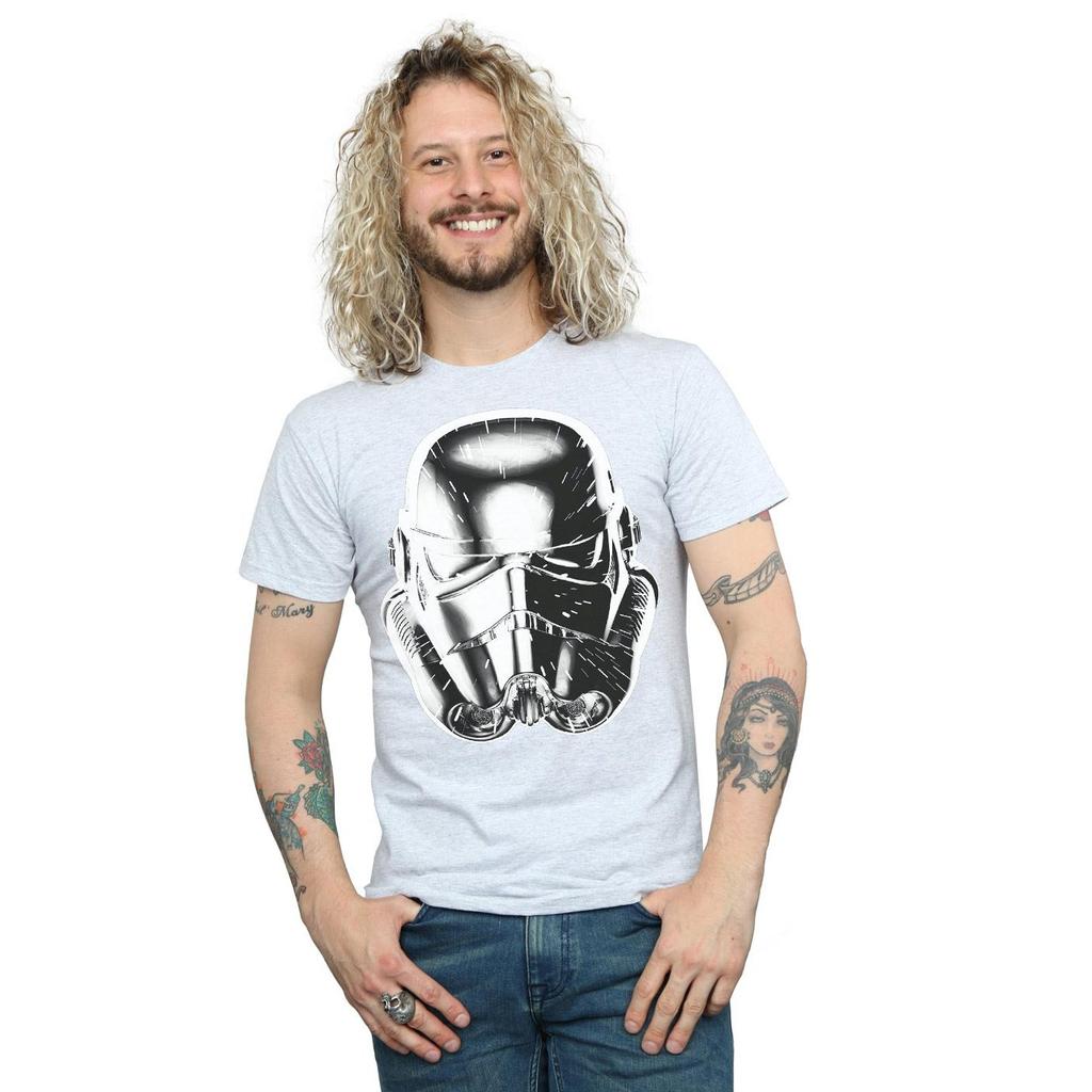 Star Wars Mens Stormtrooper Warp Speed Helmet T-Shirt