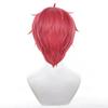 Парик для косплея Jiji Anime DAN DA DAN Jin Enjoji Cosplay Short Red Heat Resistant Synthetic Hair Parics + Cap для парика