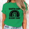 (Премиум-футболка)Новые футболки с принтом «Защити океан День Земли Каждый день» для женщин, летняя футболка, повседневные топы