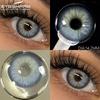 1 пара контактных линз синего цвета, цветные линзы для красоты глаз, макияж, линзы для серых зрачков, годовые косметические линзы, зеленые контакты