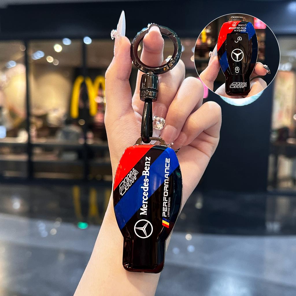 CRF1 ABS Car Key Case Cover For Mercedes Benz A B G R Class GLA GLK W176 W204 W251 W463 Key Shell Keychain Accessories Protection
