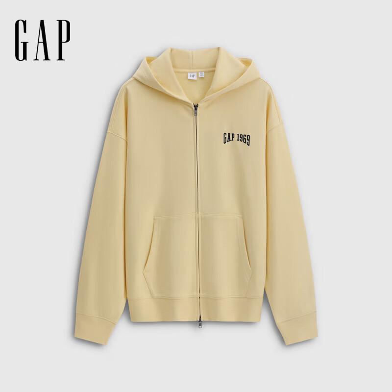 Gap Унисекс Толстовка с капюшоном на молнии с принтом логотипа