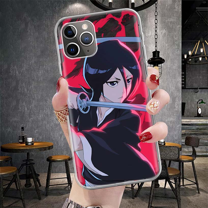 Bleach Кучики Рукия Мягкий Чехол Для Телефона Для IPhone 11 17 Air 16E 16 Pro Max 15 + 14 Plus 13 Mini 12 Apple 7 SE 8 Fundas Coque 11 17