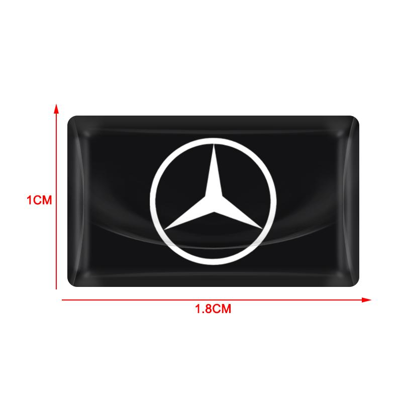 2/5/10Pcs 2025 Fashion New Car Logo Emblem 3D Stickers Carbon Fiber Steering Wheel For Mercedes Benz B R G Class GLK GLA C200 E200 C200L S400