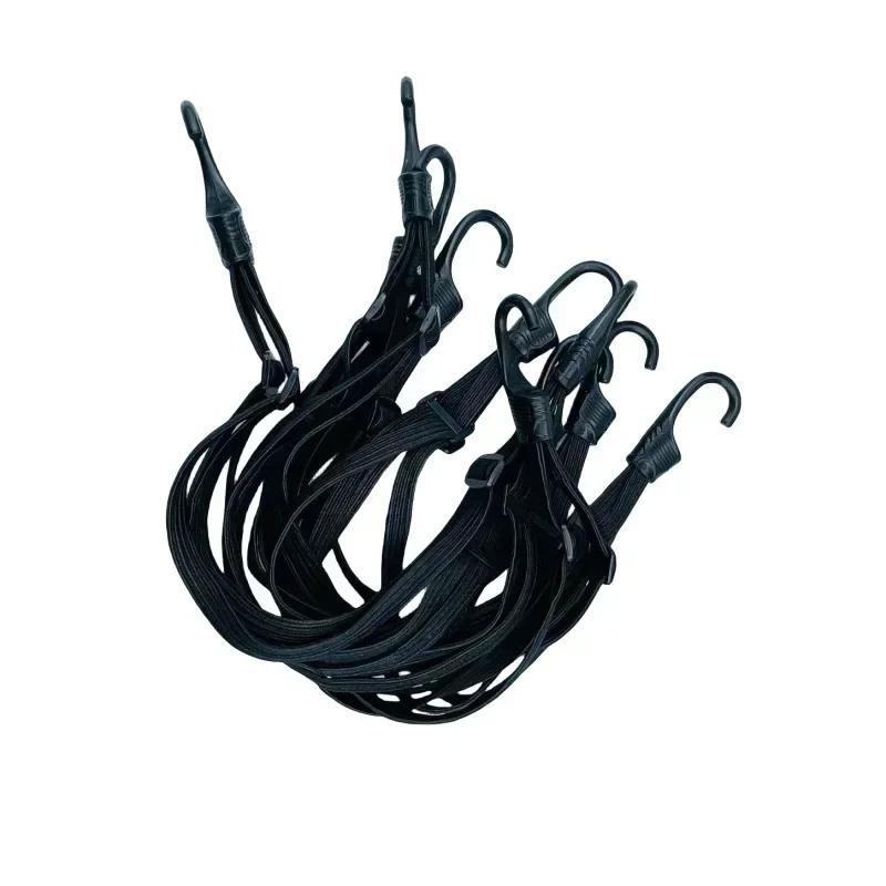 60/90/120cm Motorcycle Helmet Straps Hook Luggage Straps Retractable Elastic Rope Adjustment Fix Buckle Rope Accessorie