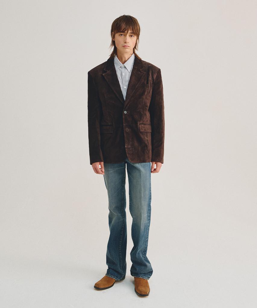 Lmood Ander Cow Suede Single Blazer Brown