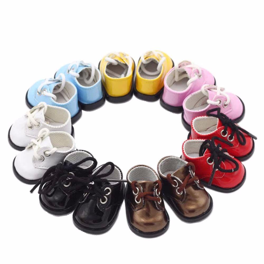 1 Pair Handmade 12 BJD Doll PU Shoes Fashion OB11 Leather Shoes ob11 Doll Sandals  EXO Doll
