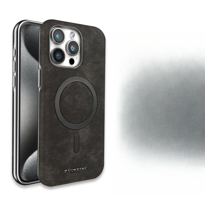 Подходит для чехла для телефона Apple 15promax, замшевый чехол-книжка для iPhone14, магнитное притяжение 13, гальванизированный кожаный чехол для деловых мужчин