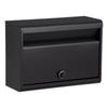 GREEN LIFE Mailbox In A4 Size Combination Matte Wall-Mounted (Made Japan), Steel, Compatible, Lock, Black, FH-50DMBK